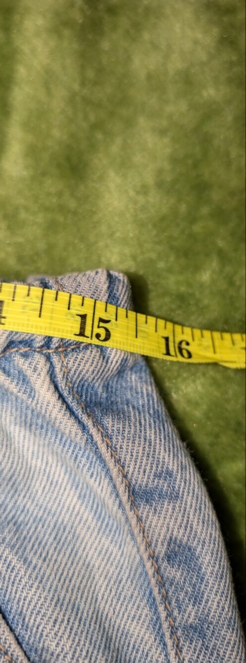 REWASH Denim Jeans Pull On Elastic Tie Top Baggy Wide Leg Size Small Blue EUC - Picture 7 of 8